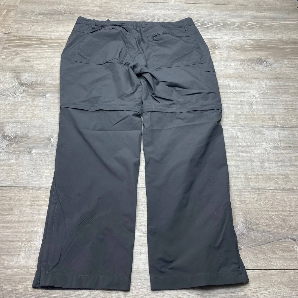 The North Face Pants Convertible Hiking Mens 38 Short Black Nylon Cargo Trekking
